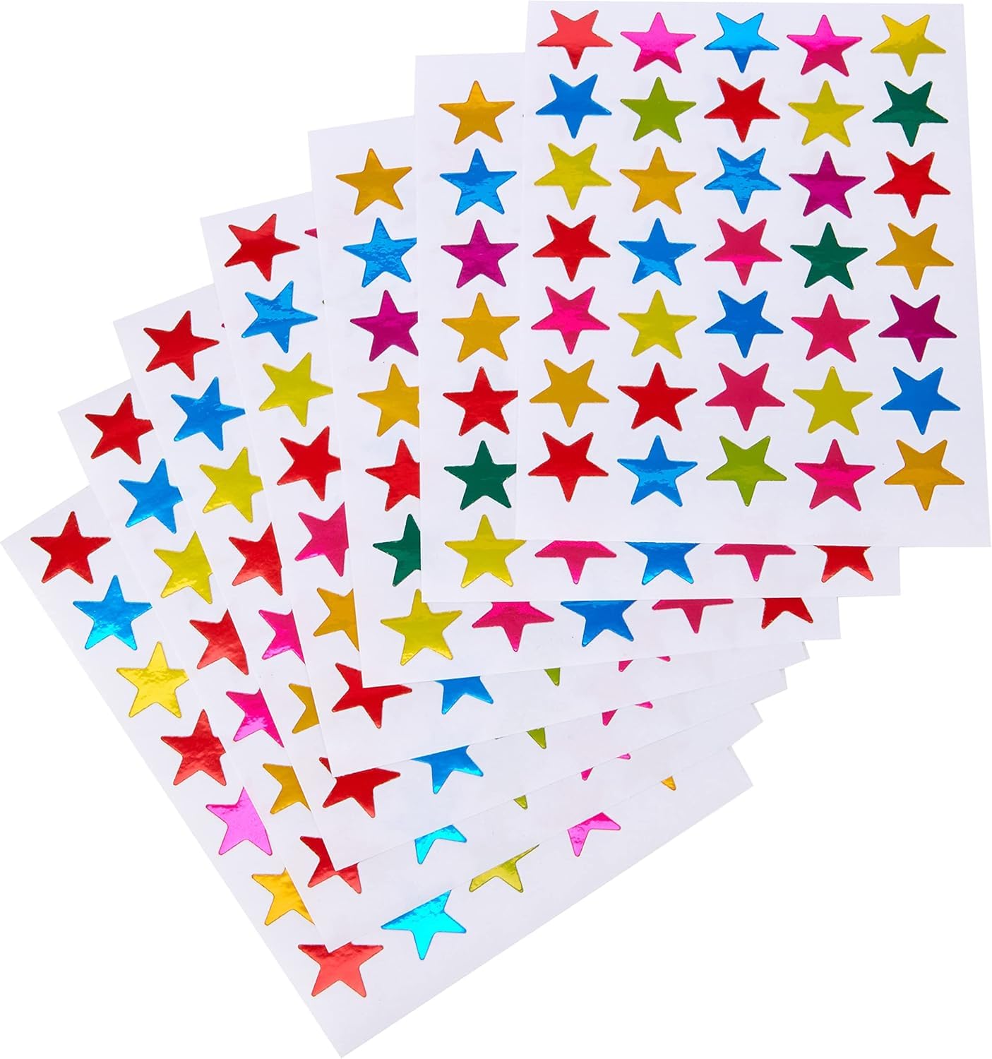 A2bsales Multi Coloured Star Stickers For Reward Kids Well Done Merit Charts Home School Teachers Office, 1000 Pack, Self-Adhesive
