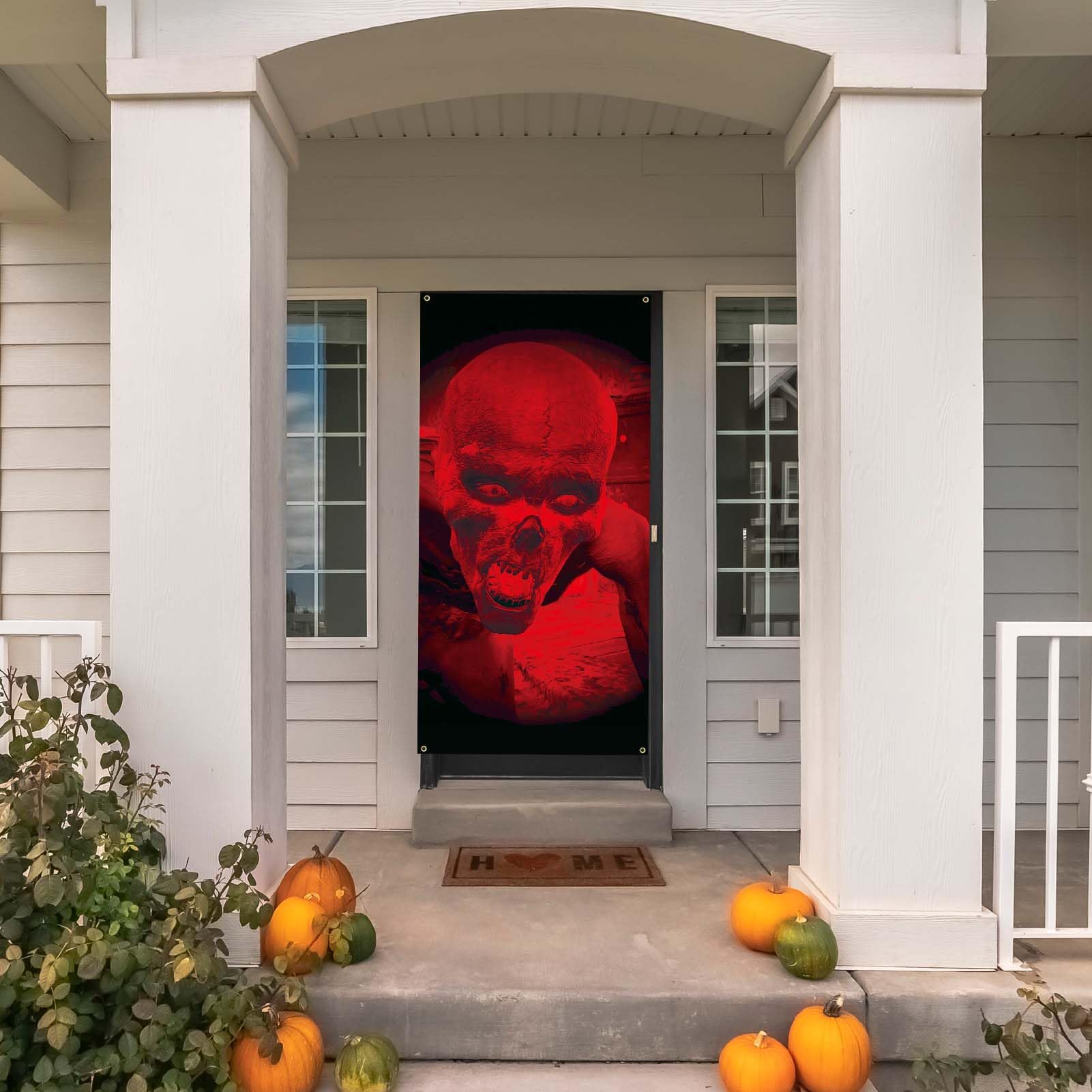 Adhesivo Para Puerta De Halloween, Decoración Aterradora, Color Terror