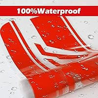 Vista 4 de 2 calcomanías de rayas laterales de carreras, 4.52 x 88.58 pulgadas, calcomanías de rayas para falda lateral de automóvil, calcomanías