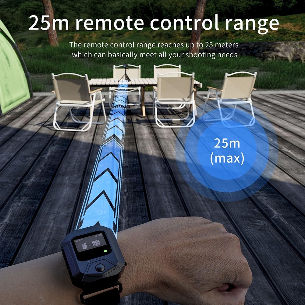 Kabellose Fernbedienung Fernbedienung für DJI Action 5 Series und Action 4, 25 m Betriebsreichweite, verwaltet bis zu 16 Kameras