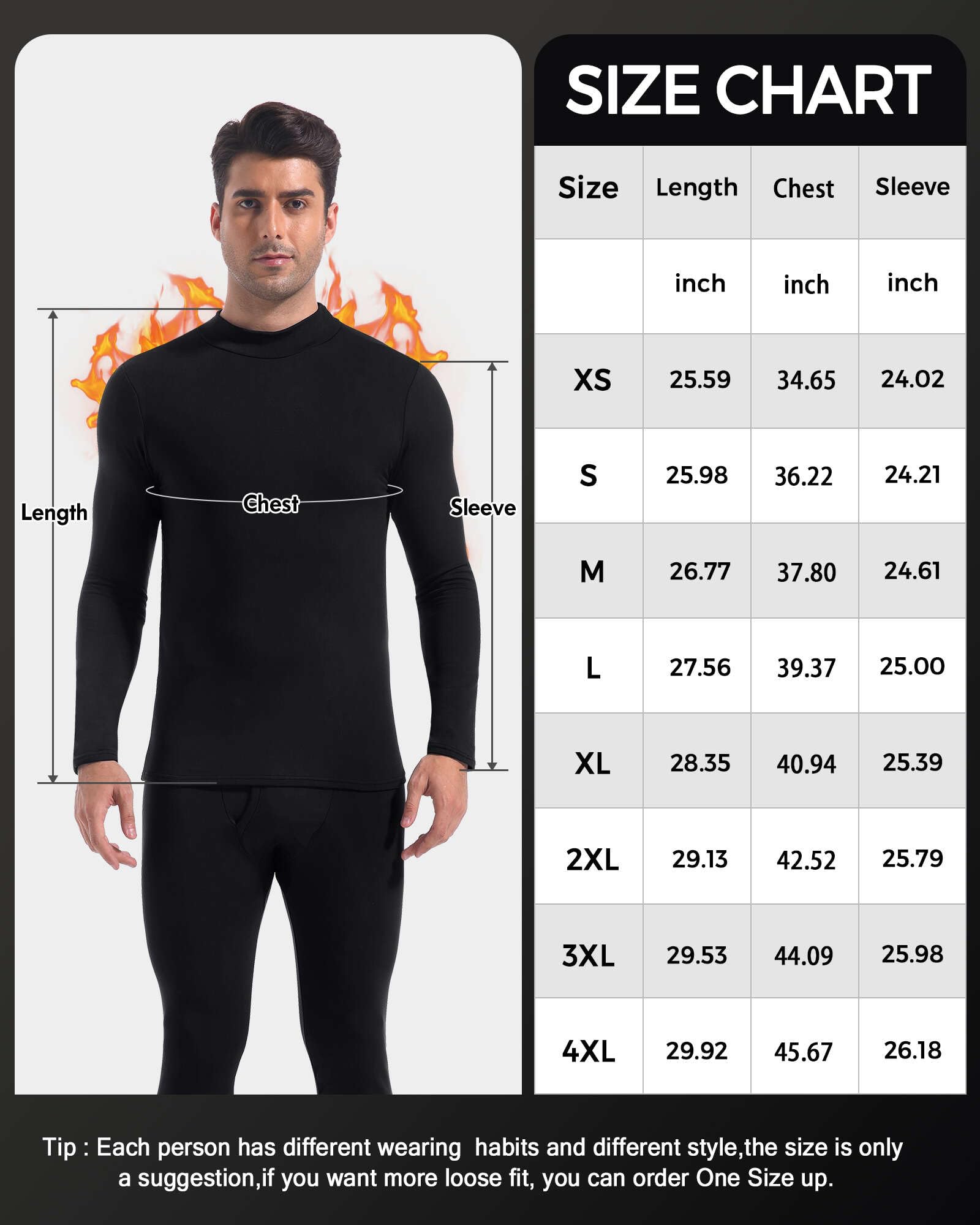 CL convallaria Moderno/Ajustado Capas Base para Hombre