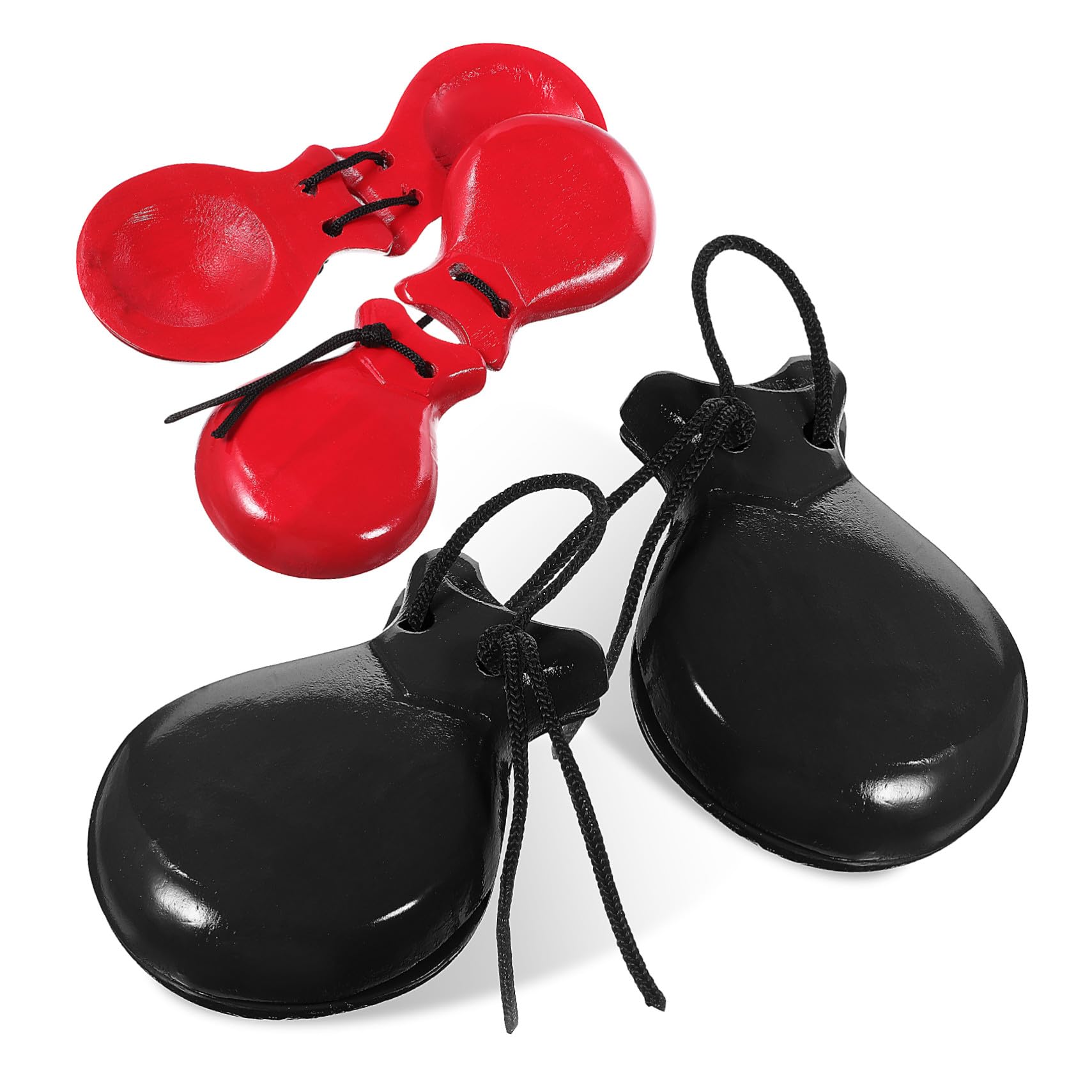 SUPVOX Strumenti Musicali per Bambini Nacchere in Legno 2 Paia Superficie Liscia per Festa Scuola Decor e Giochi Montessori Educativi