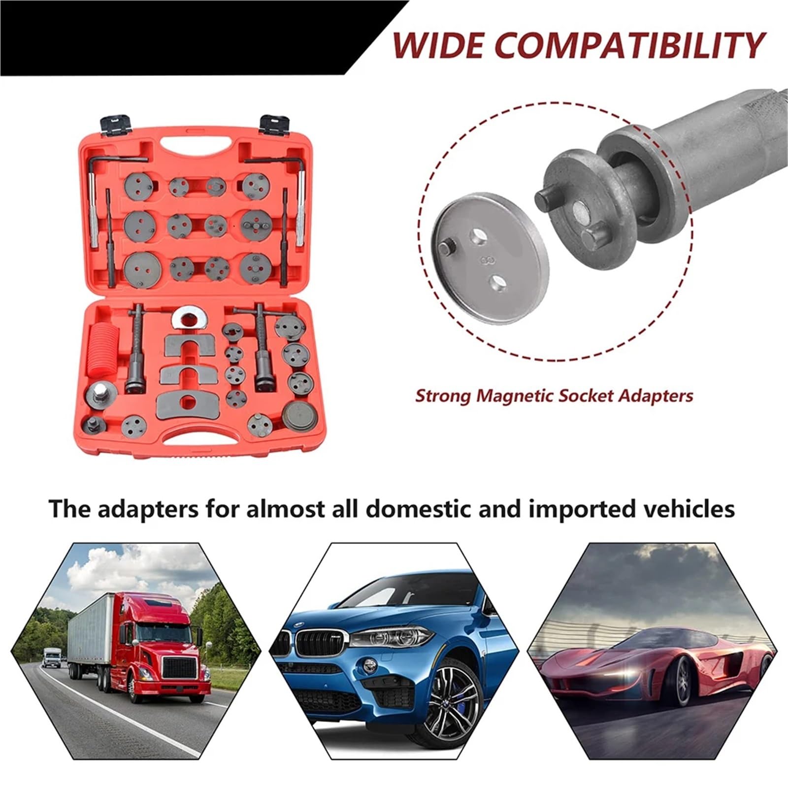 alicates de resorte de freno Kit De 35 Herramientas Para Pinza De Freno De Disco De Coche, Pistón De Freno Trasero, Apto Para VW, Audi, Ford Y BMW. freno de tambor Herramienta