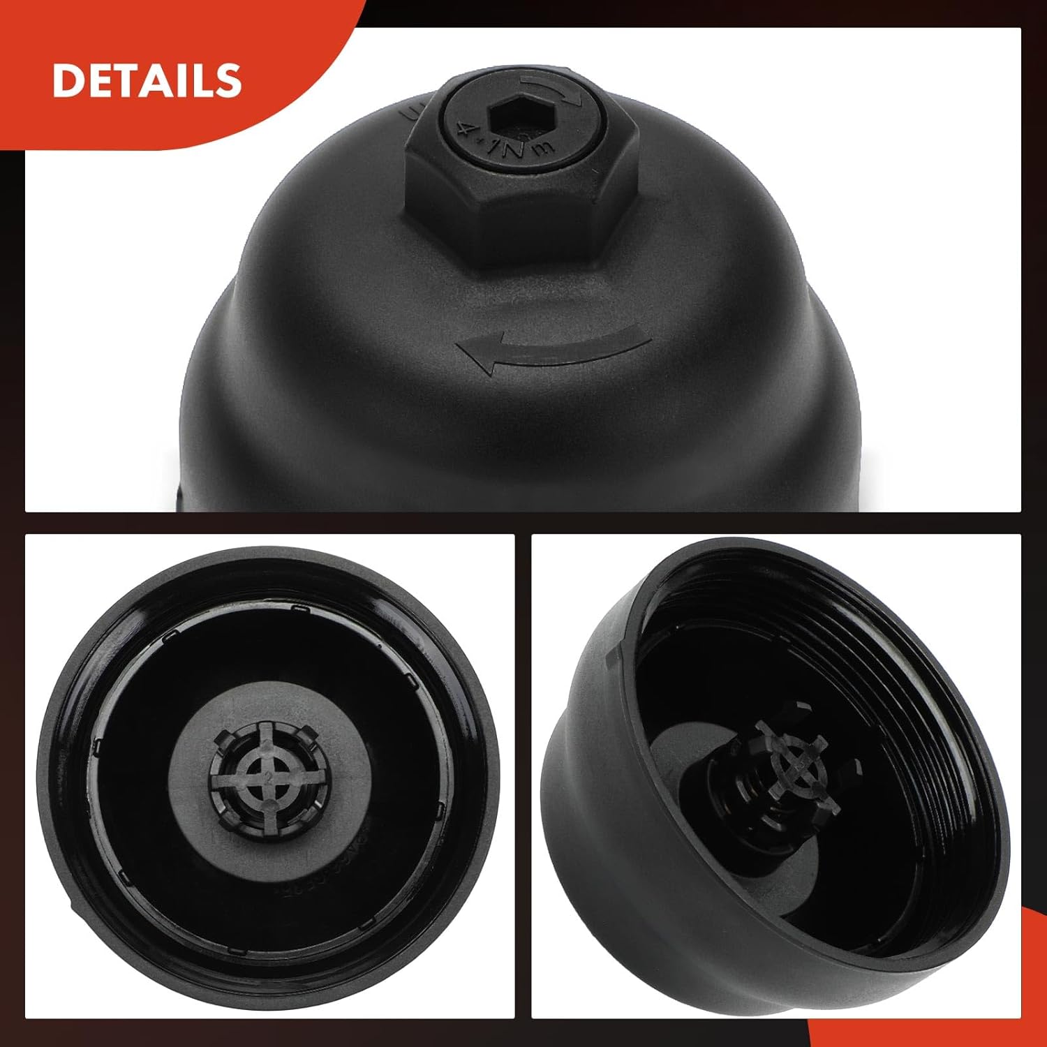 A-Premium Oil Filter Housing Cap Assembly Compatible with Hyundai Sonata 2020-2023, Santa Fe 2021-2023, Tucson 2022-2024, Kona 2022-2023, Santa Cruz 2022-2024 & Kia Sorento, Sportage, K5, 2.0L 2.5L