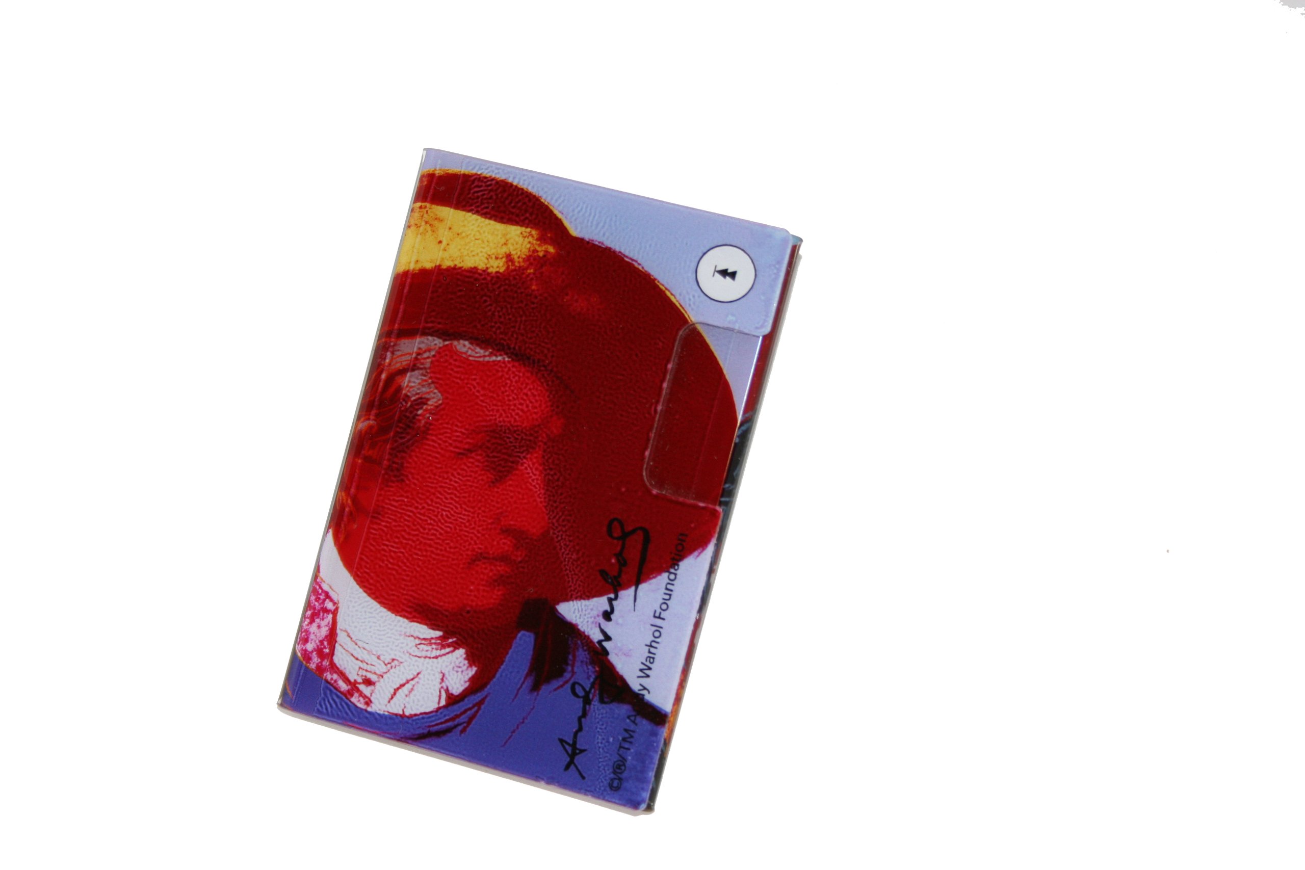Andy Warhol by Troika Slim Goethe Designed Curved Acrylic 2 Compartment Business Card Case for Trade Fairs