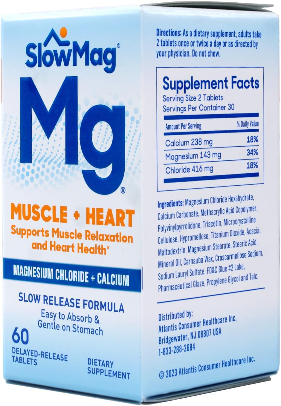 Slow-Mag Slow-Mag Magnesium Chloride With Calcium, Packaging may vary, 60 Count (Pack of 3)