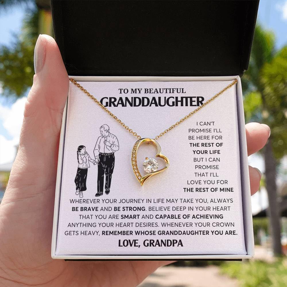 Jewelry To My Granddaughter Necklace, Granddaughter Jewelry Gift, Granddaughter Necklace, Gift For Her, Gifts From Grandpa