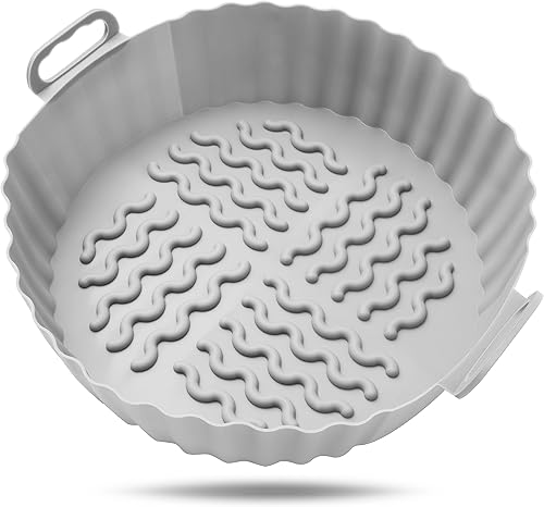 Miniatura 2 de Forro de silicona para freidora de aire de cocina, reutilizable, redondo, de 7.5 pulgadas, antiadherente, libre de PBA, se adapta a horno