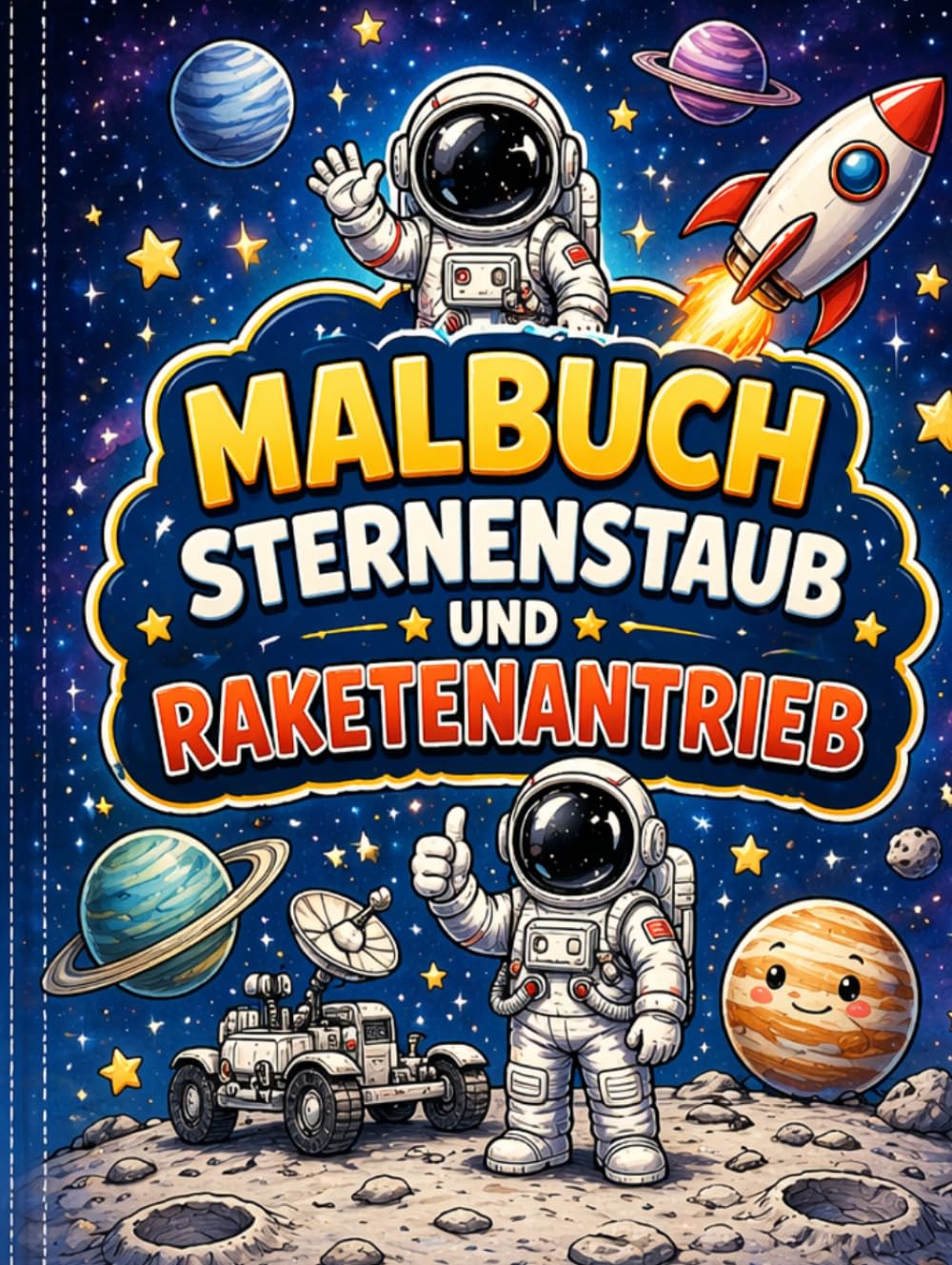 Malbuch Sternenstaub und Raketenantrieb (Die Welt zum Ausmalen)