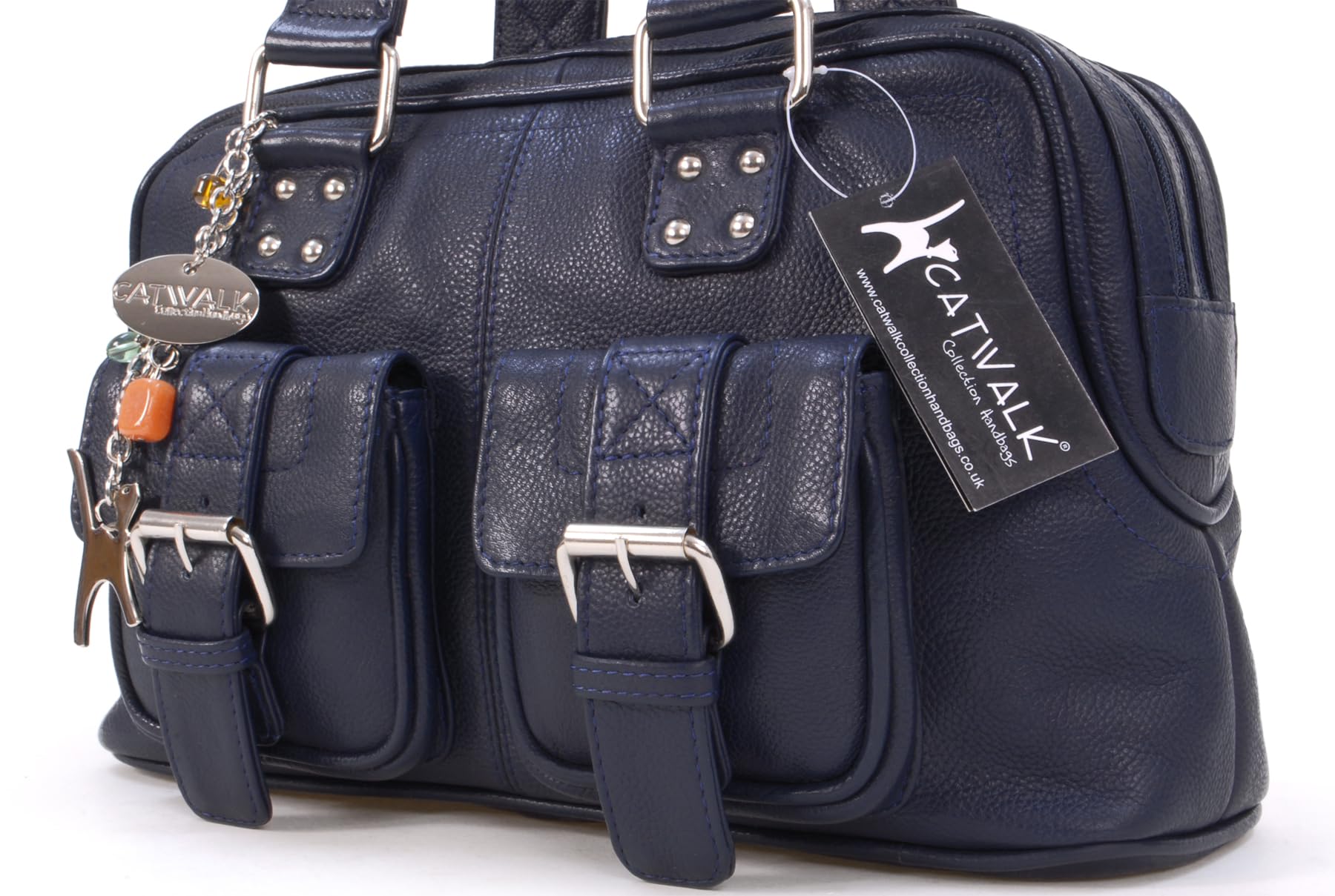Catwalk Collection Handbags - Damska Skórzana Torebka z Rączką - Caroline