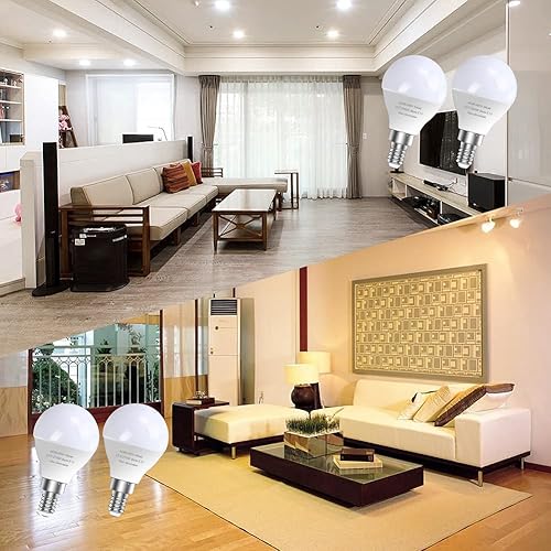 Miniatura 4 de GOSCHE Paquete de 6 bombillas brillantes para ventilador de techo, equivalente a 60 vatios, bombilla LED E12, bombilla con base de candelabro en