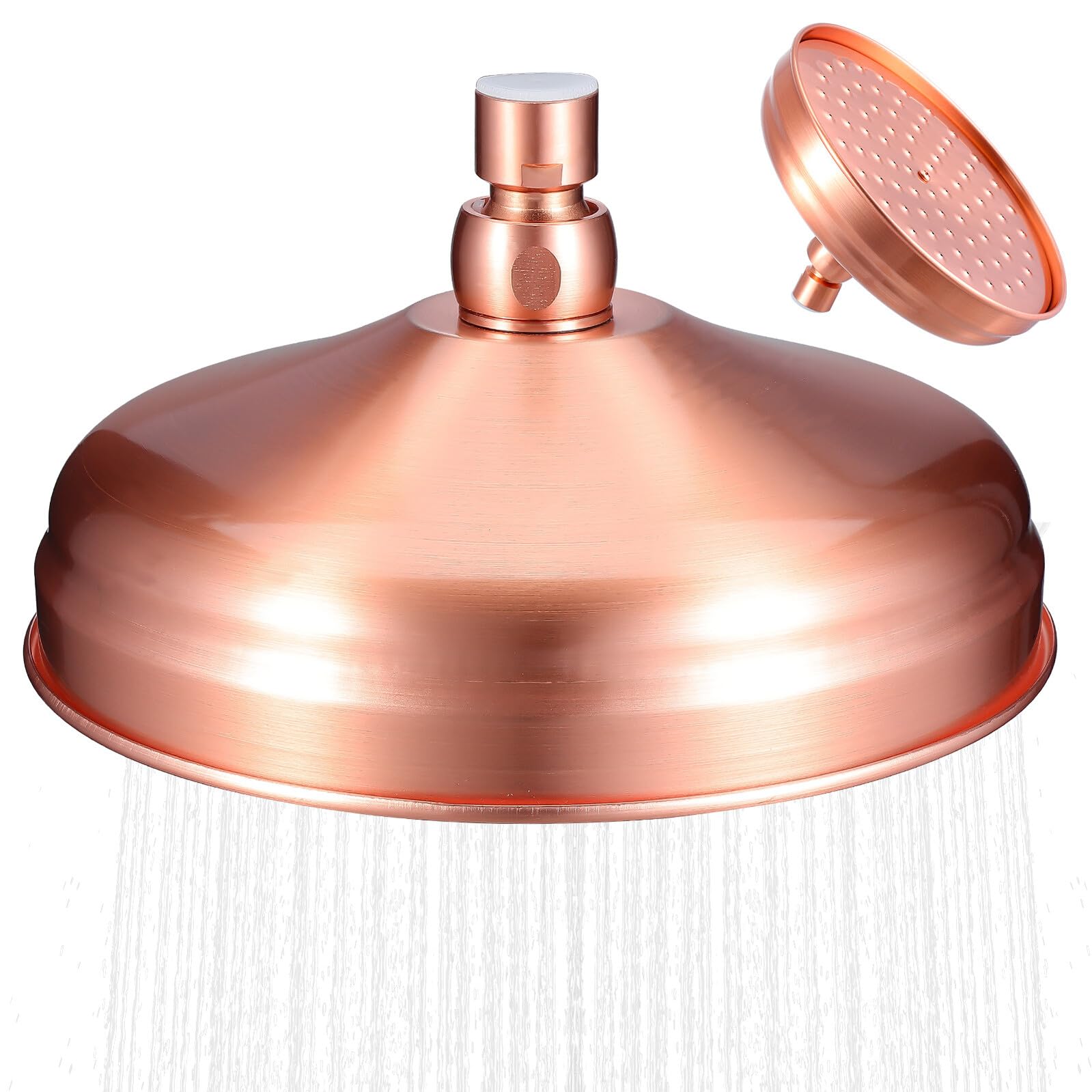 iplusmile Rociador de Ducha de Cobre Antiguo 7.87 Pulgadas Boquilla de Baño, Accesorio de Fácil Instalación Adecuado para Baños Vintage y Modernos