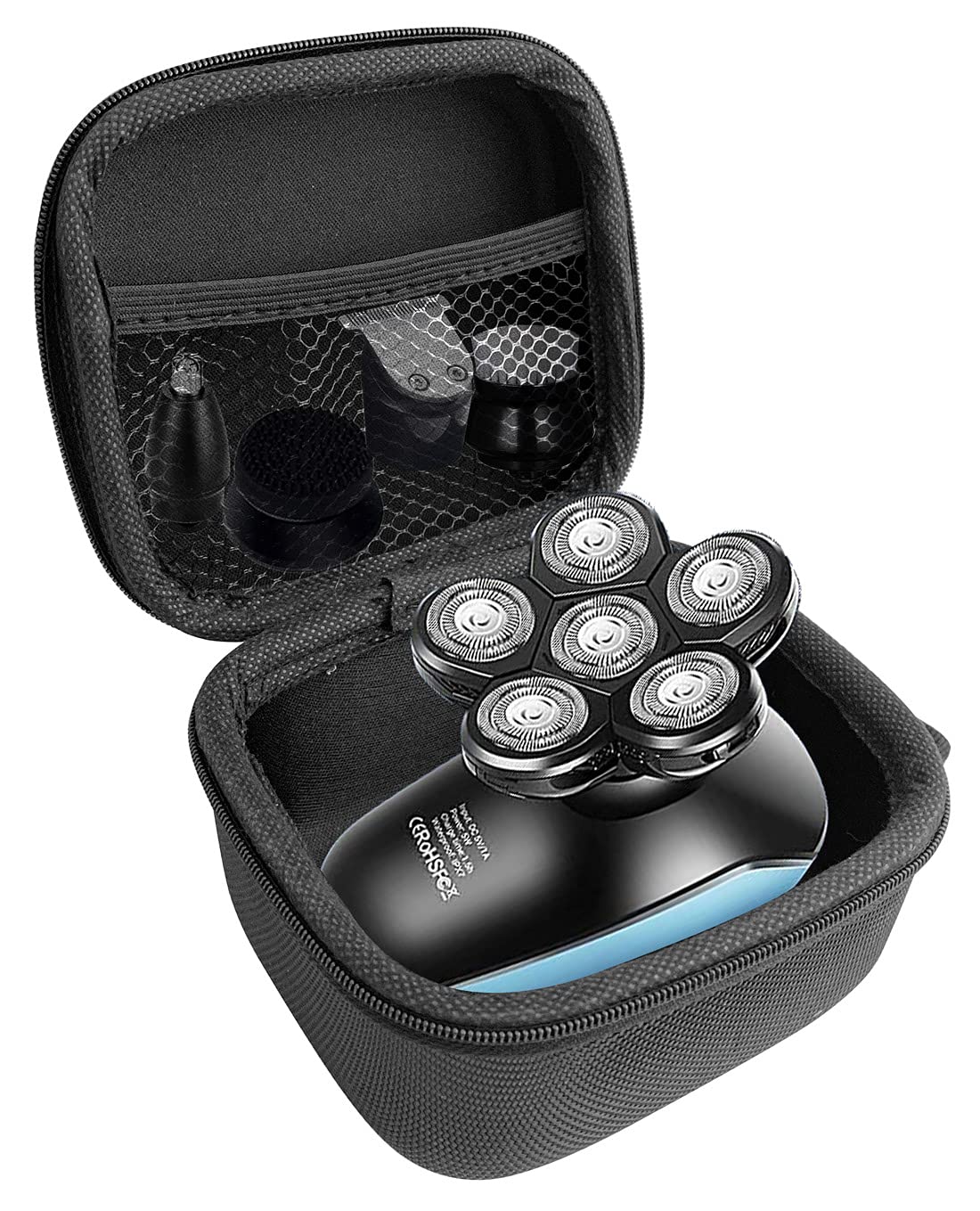 FitSand Hard Case Compatible for ZAKORA Bald Head Shavers Electric Rotary Razor 6-in-1 Beard Trimmer Grooming Kit