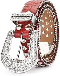 Sponsored Ad - YYHJM Women Men Rhinestone Belt Diamond Bling Studded Sparkly Western Cowboy Cowgirl Waist Accessories Faux...