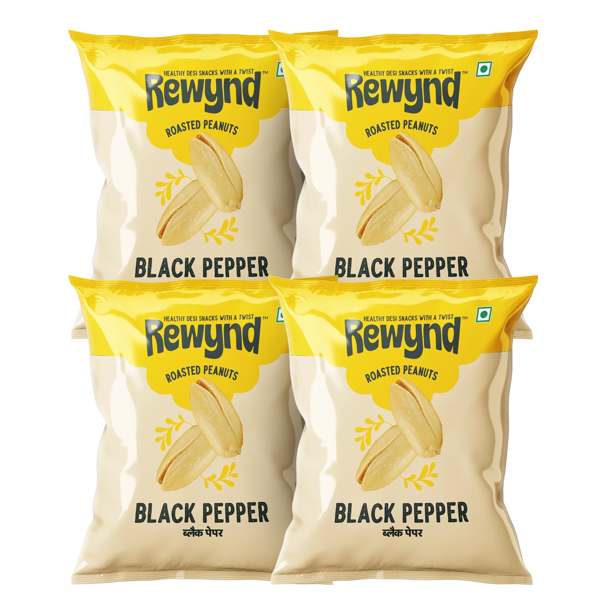 Rewynd Black Pepper Roasted Peanuts | 560gm (Pack of 4) | Roasted | Healthy & Tasty | 100% Veg | Healthy Snack for Anytime Snacking (B0956SP6PL) Amazon Price History, Amazon Price Tracker
