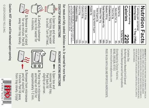 Miniatura 3 de Miss Olives - Paquete vegetariano de comidas preparadas para microondas (paquete de 6: 2 ravioles de queso, frijoles y granos del suroeste y