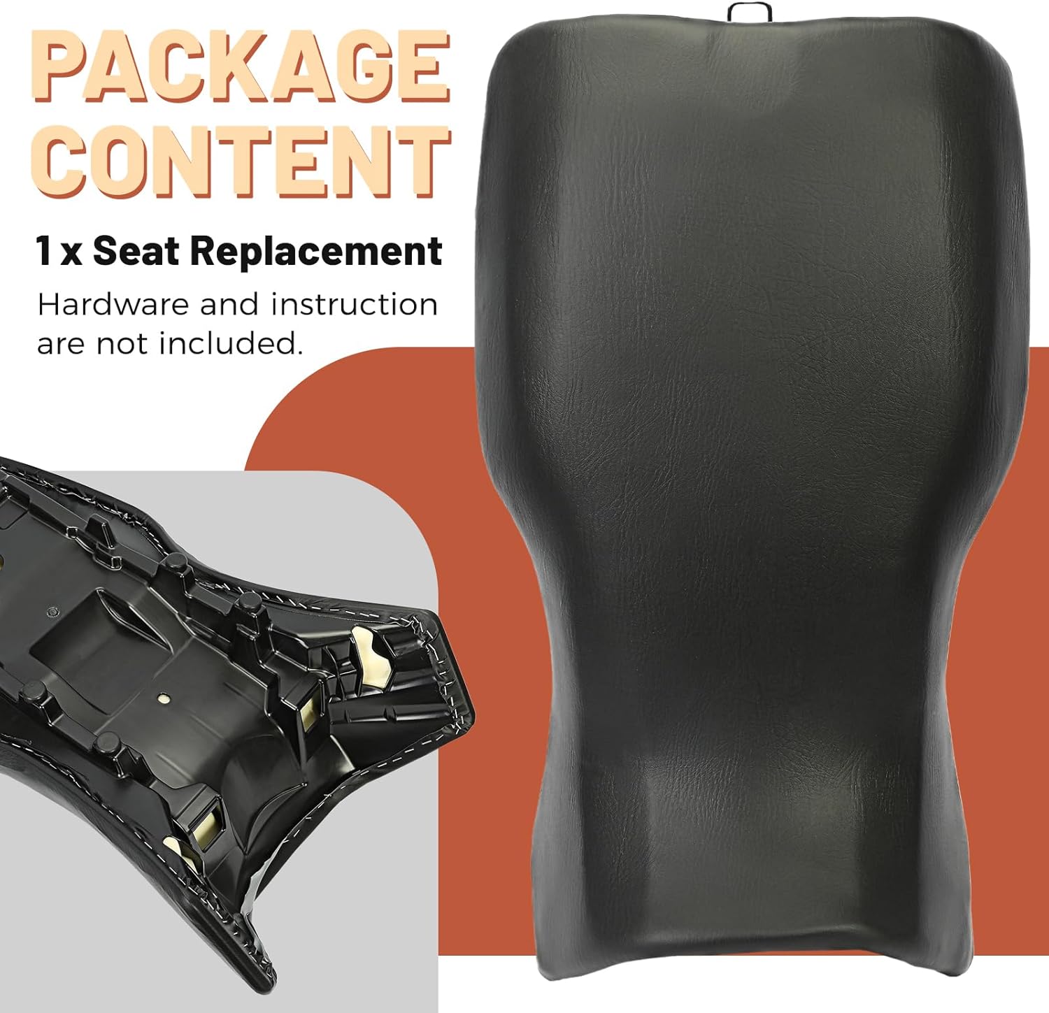 KUAFU ATV Seat Replacement Compatible with 2005-2014 Polaris Sportsman 400/450/500/600/700/800/Hawkeye 400 Complete Seat Artificial Leather Replacement for 2683433-070 2684882-070