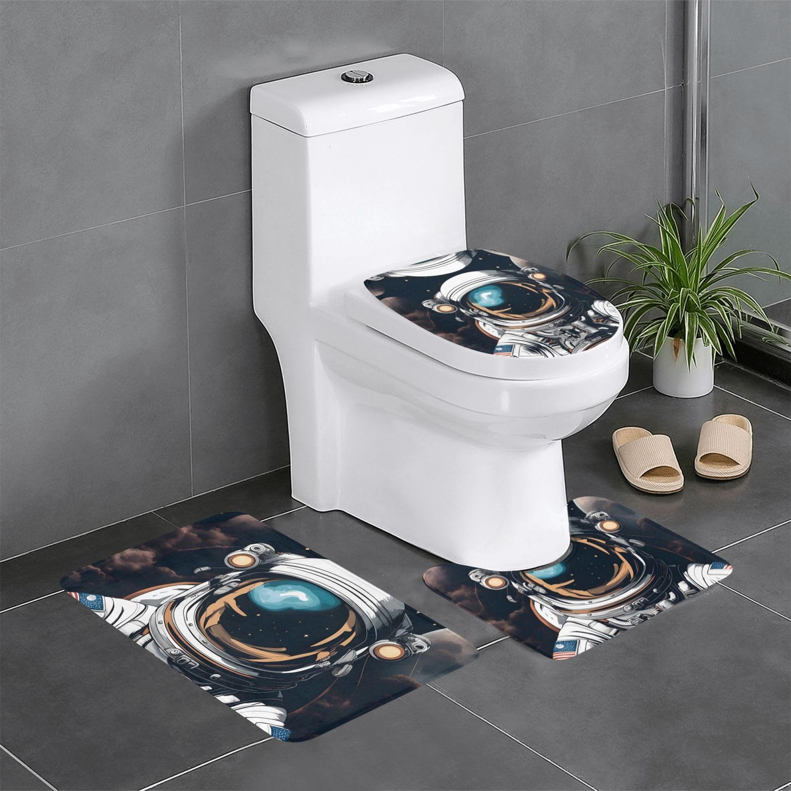 Tapis de salle de bain astronaute pour s'évader dès le matin dans vos toilettes et coiffeuse