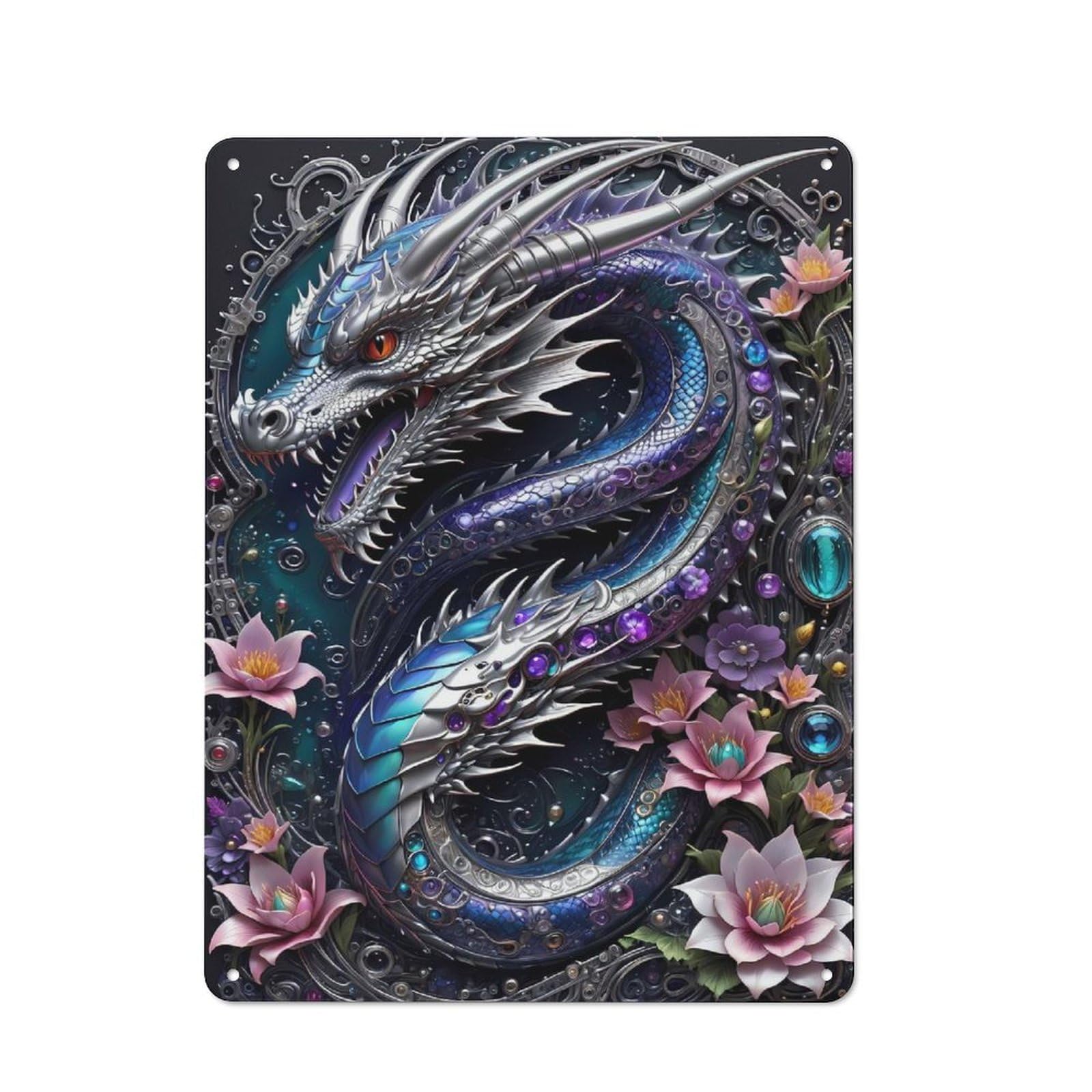 Outdoor Room Shed Metal Sign 40x30cm Featuring Galactic Dragon Chronicles, Shed Wall Decor for Shed, Garden Room, Porch Or Garage