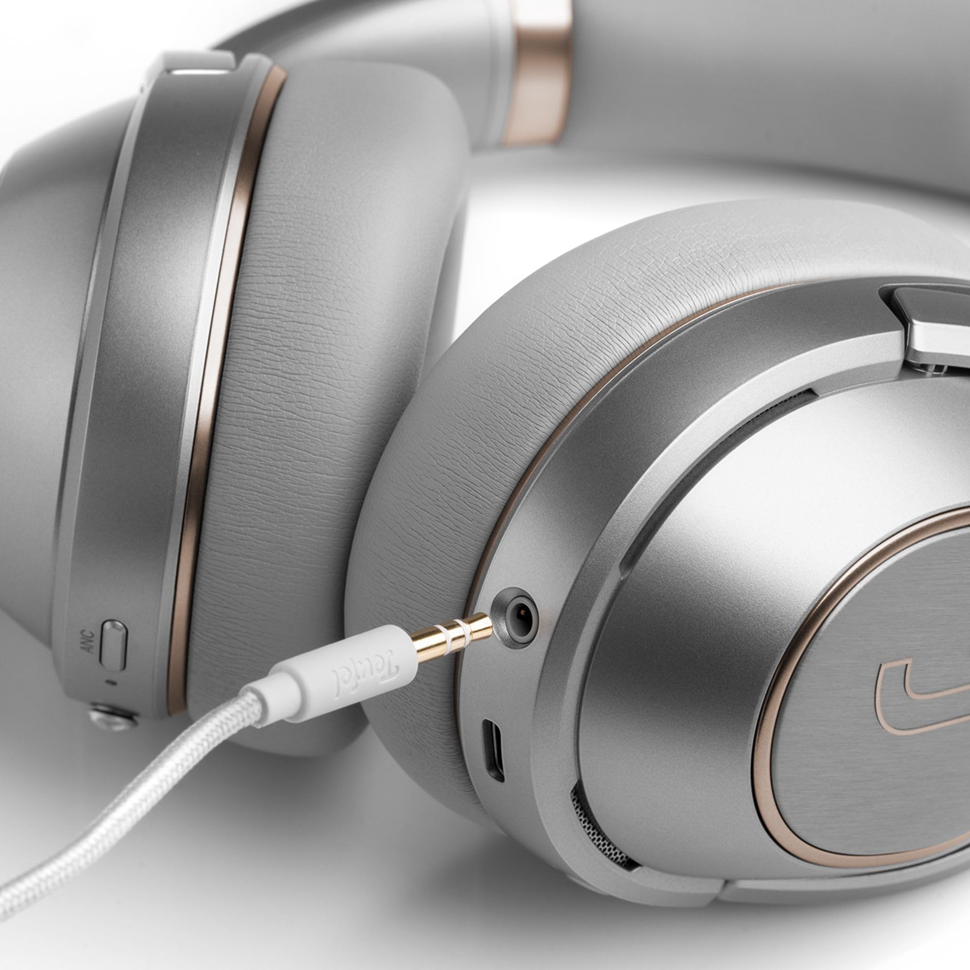 Teufel REAL Blue PRO Kabellose Bluetooth-Kopfhörer Over-Ear mit Active Noise Cancelling und Langer Akkuflaufzeit (56 h), Mimi Sound Personalisierung, Schnellladefunktion, ShareMe-Funktion - grau