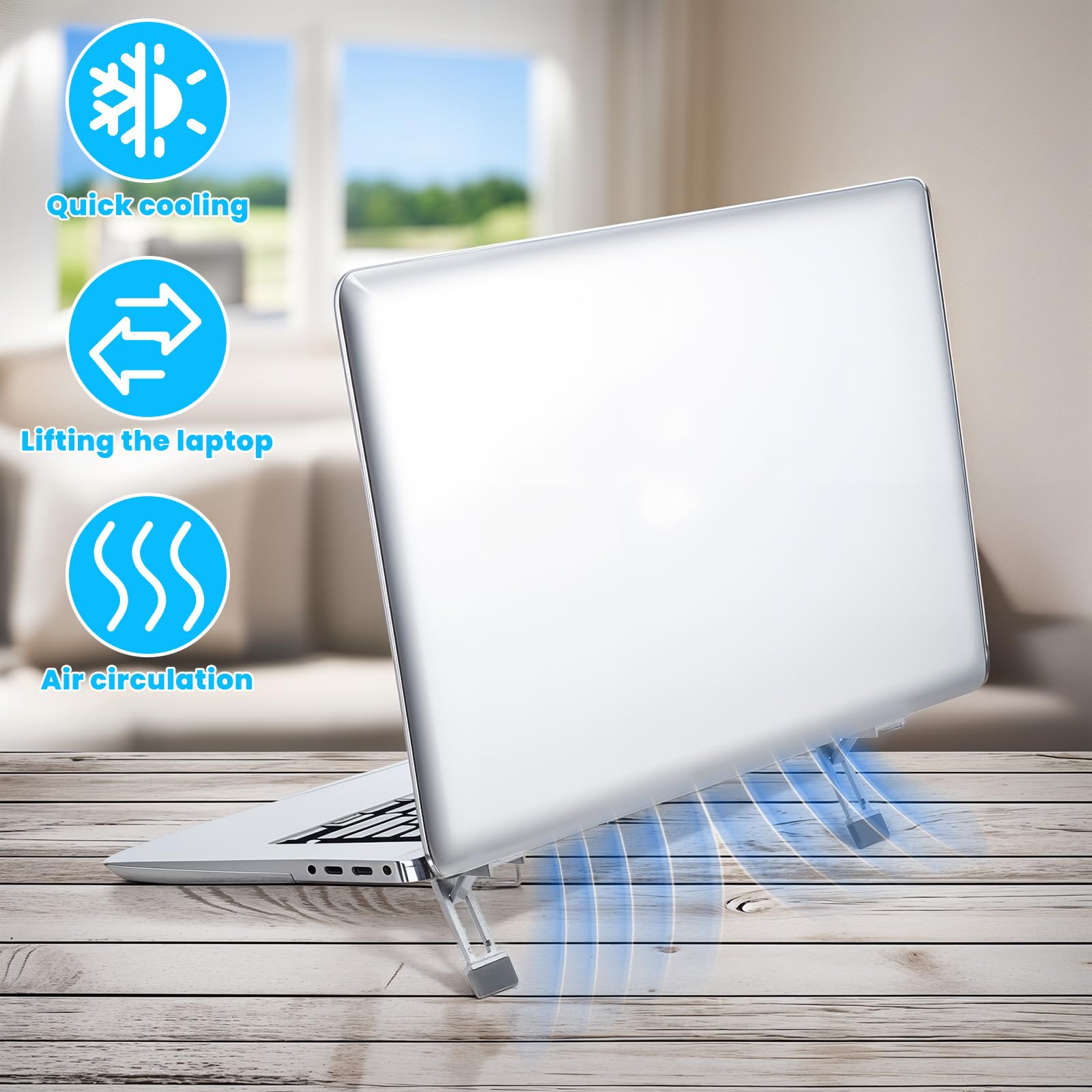 Snapklik.com : AOZUO Mini Portable Laptop Stand For Desk, Portable ...