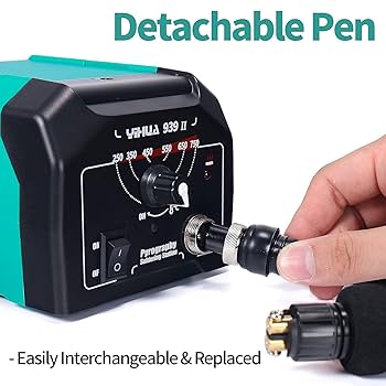 YIHUA 939 III 2in1 Wood Burning Tools Pyrography Station Temperature With Adjustable Intelligent Working Indicator