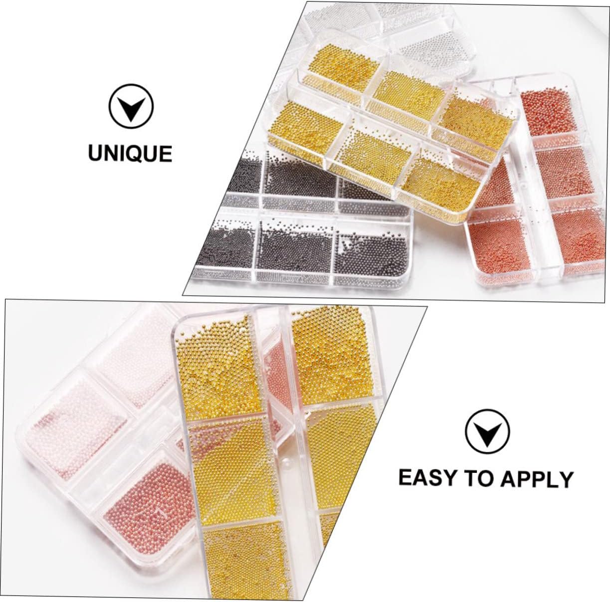 Mipcase Nail Art Beads Mixed Beads for Crafts Women for Decorative Nail Unique Art Accessories