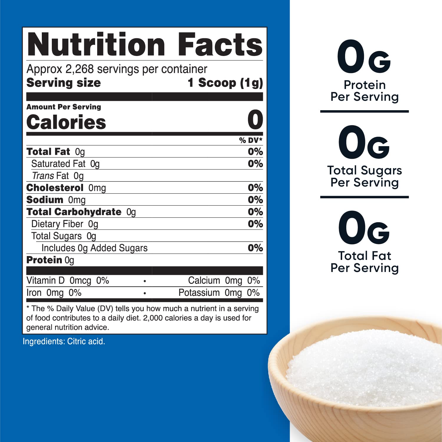 Nutricost Citric Acid Powder (5LB) - Non-GMO, Gluten Free