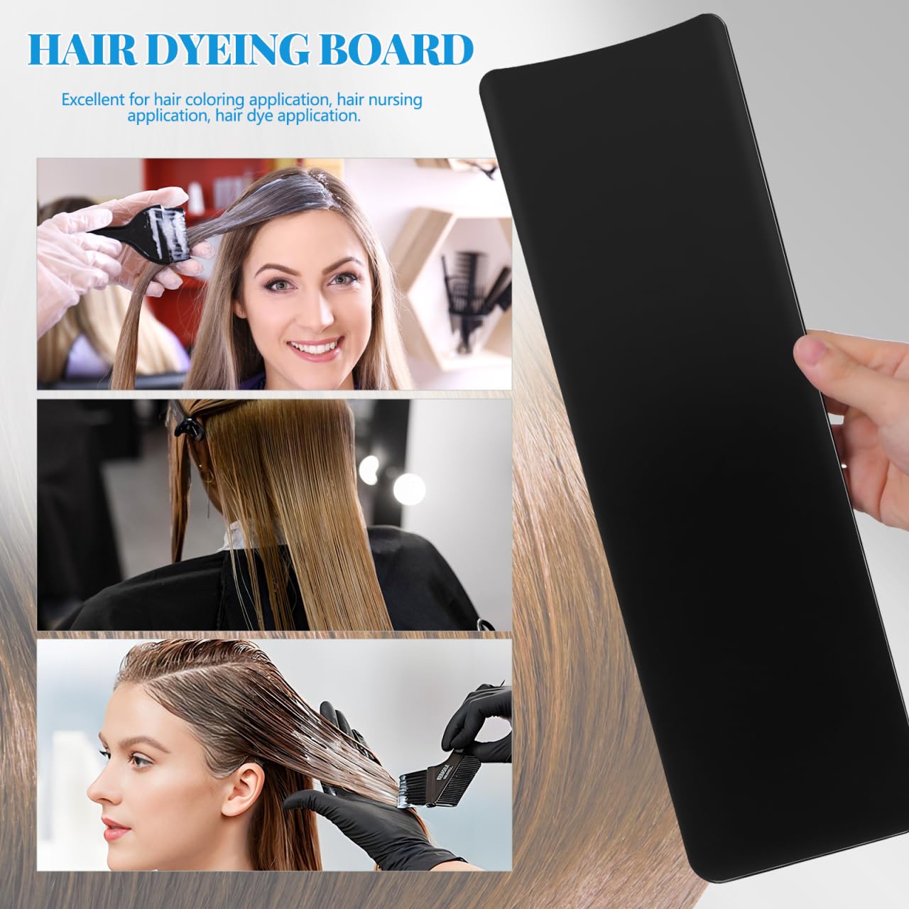 LIFKOME Professionelles Haarfärbebrett Schwarz Praktisches Balayage board für Präzises Strähnen und Highlights Leicht zu Trennen für Friseure und Privaten Salongebrauch