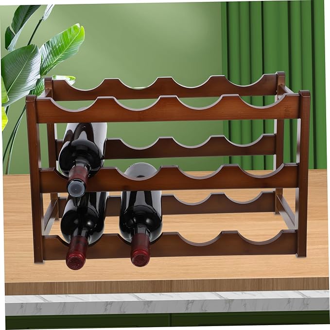 Soporte para Botellas de Bambú JEWEDECO 43x25x23.5cm miniatura 2