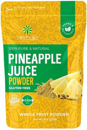 Pineapple Powder 16oz, Freeze-Dried Pineapple Powder, Pure Pineapple Juice Powder, Sugar-Free, Great Flavoring for Smoothies, Cooking & Baking, Pineapple Extract Powder 1LB