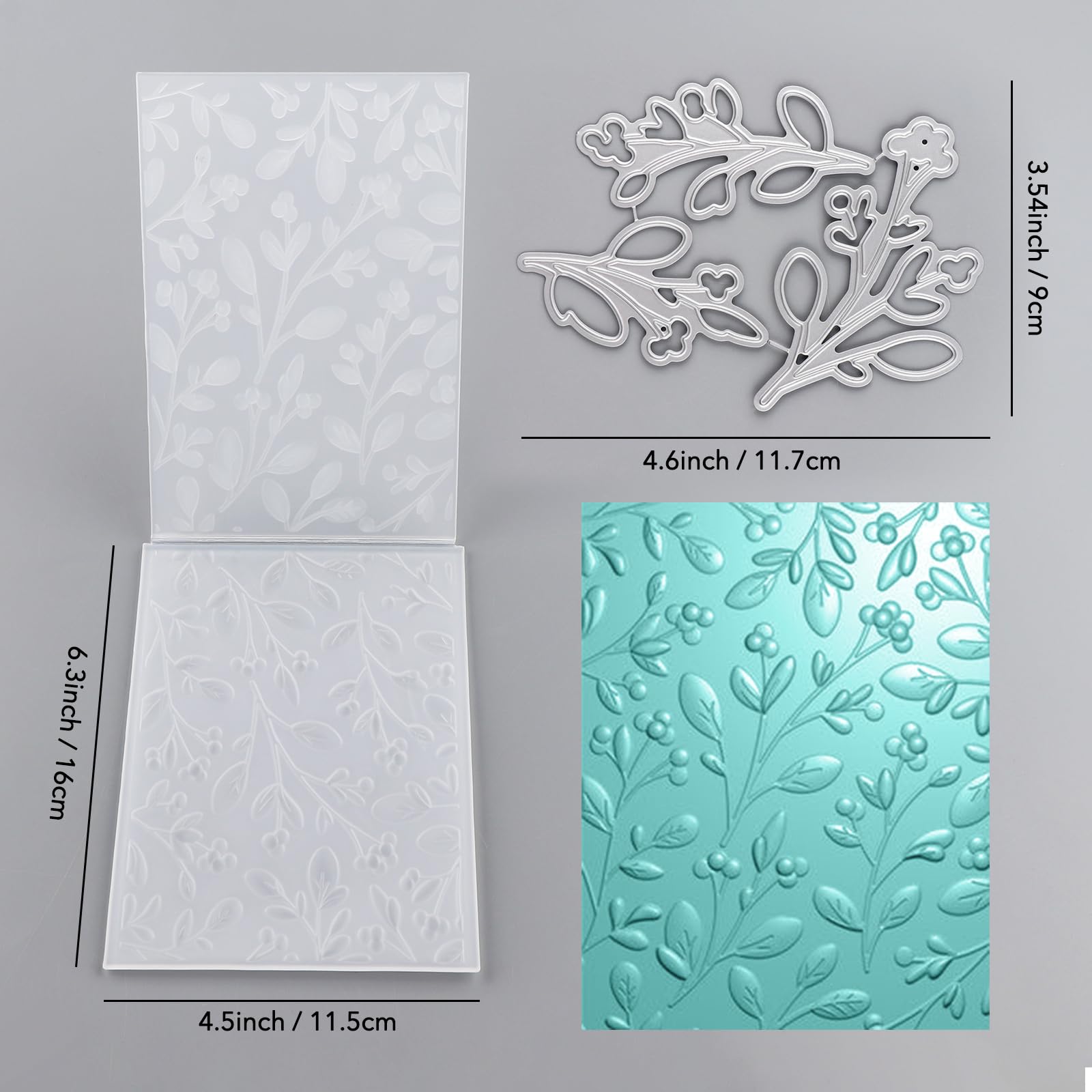 3D Embossing Folder and Metal Die Set for Card Making,Texture Fades Flower Background Embossing Template Paper Card Embossing Stencil for DIY Scrapbooking Photo Album Card Paper Craft Decoration