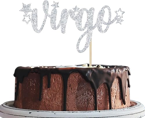 Decoración para tartas de Virgo, decoración de fiesta de cumpleaños Virgo, decoración de fiesta del zodiaco, decoraciones de cumpleaños de