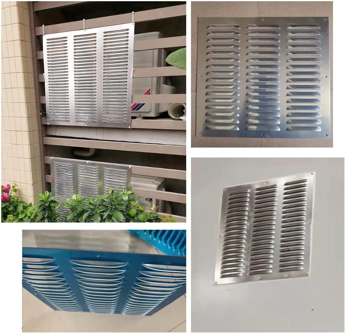 Griglia di ventilazione in alluminio 600 * 600 cm, griglia metallica zincata quadrata, griglia di ventilazione in acciaio inossidabile, griglia di protezione atmosferica per scarico e