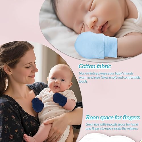 Miniatura 4 de Manoplas para bebés recién nacidos, guantes elásticos suaves para muñeca para niños de 0 a 6 meses