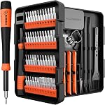 STREBITO Jeu de tournevis de petite précision 64-Piece avec Torx, Triwing, Pentalobe, Kit d'outils de réparation électronique pour ordinateur, PC, Ordinateur portable, MacBook, Comprimé, téléphone, PS5, Xbox, Interrupteur, Verre, Sonnerie de porte