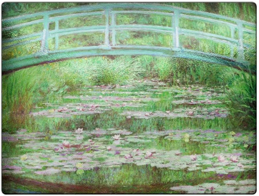 Monet The Japanese Footbridge - Glass Cutting Board