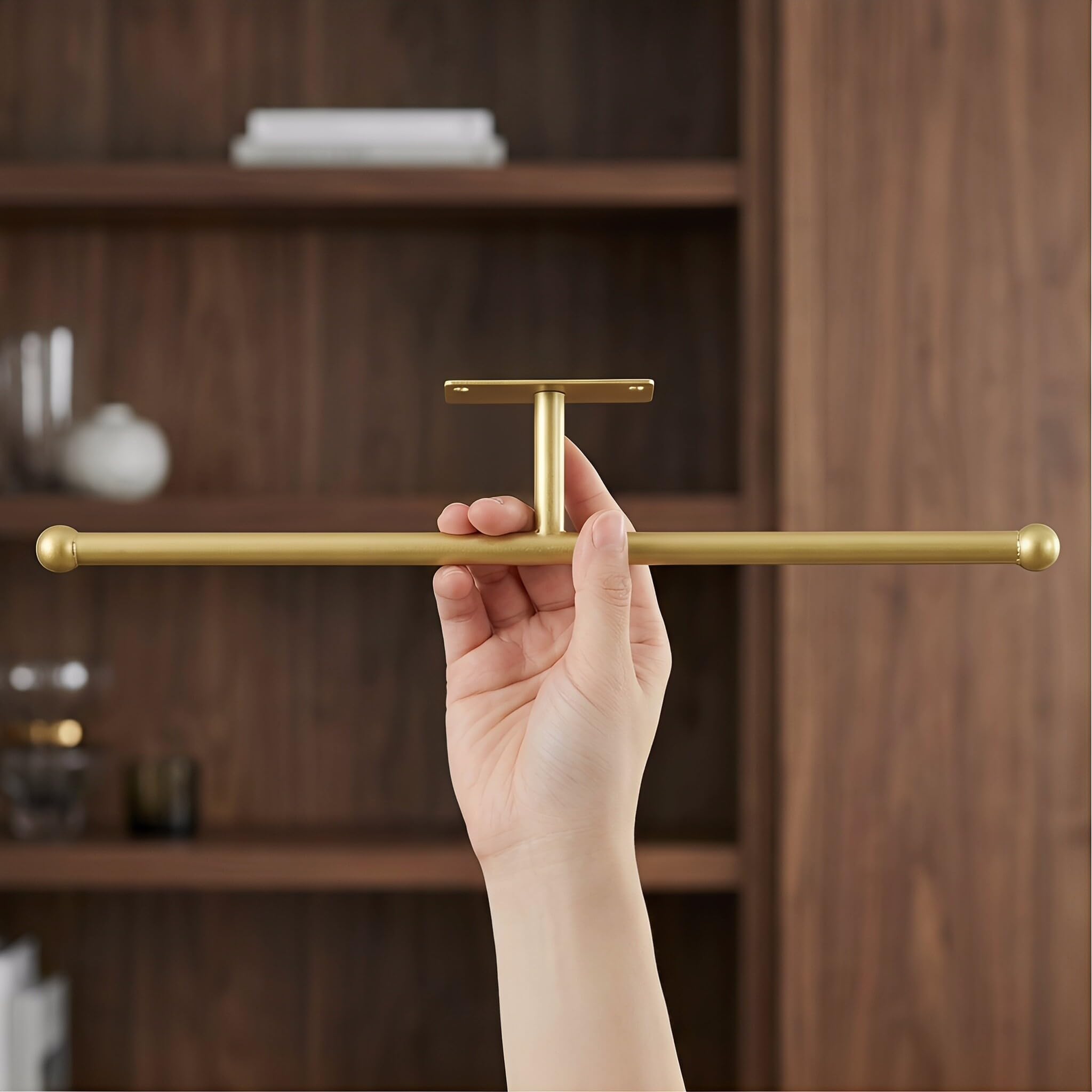 4 Stück Wandmontierter mit aus Stabilem Schmuckaufbewahrungsständer Eisen in Gold Einfacher Montage im Dekorativen Nordischen Stil für Halsketten Ohrringe und für Schminktisch