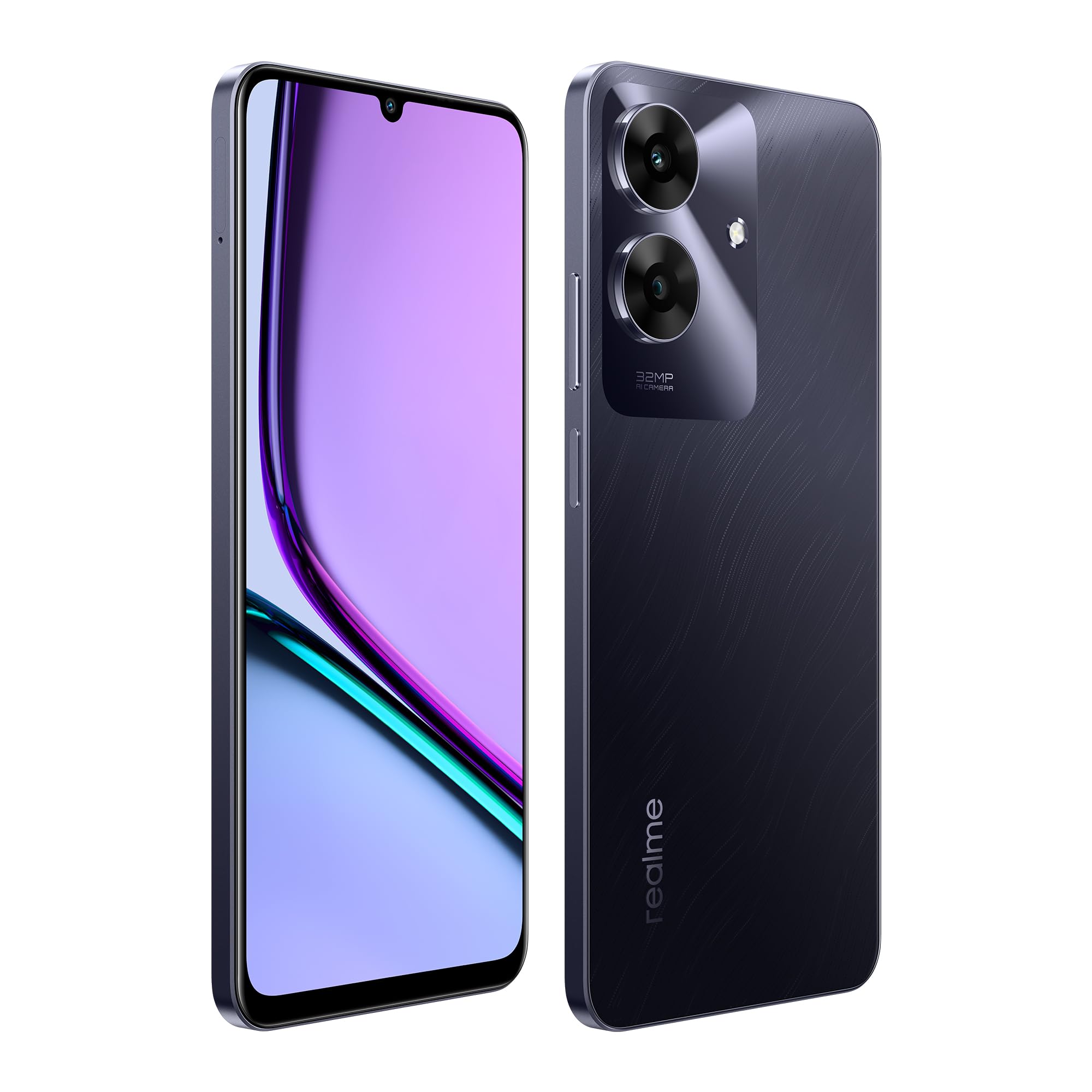 realme C61 Smartphone 4+64GB Black, 6.74-inch Screen, 90Hz Display
