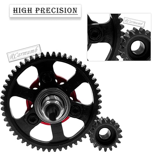 Miniatura 15 de Pieza de mejoras de engranaje recto 53T para Slash 4X4/VXL Stampede 4X4/VXL Rustler 4X4/VXL, eliminador de embrague deslizante 53T con piñones