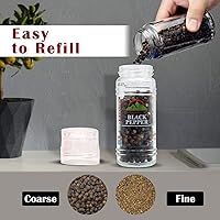 Vista 6 de Himalayan Chef Molinillo de sal rosa y pimienta negra con estante de acero inoxidable