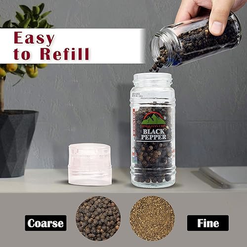 Miniatura 6 de Himalayan Chef Molinillo de sal rosa y pimienta negra con estante de acero inoxidable