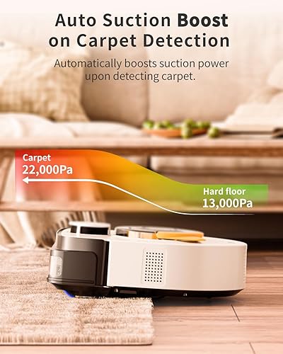 Miniatura 7 de Robot aspirador y trapeador combinado robótico para pelo de mascotas, robot aspirador cuadrado sin bolsa, navegación LiDAR, control WiFiAPP, carga