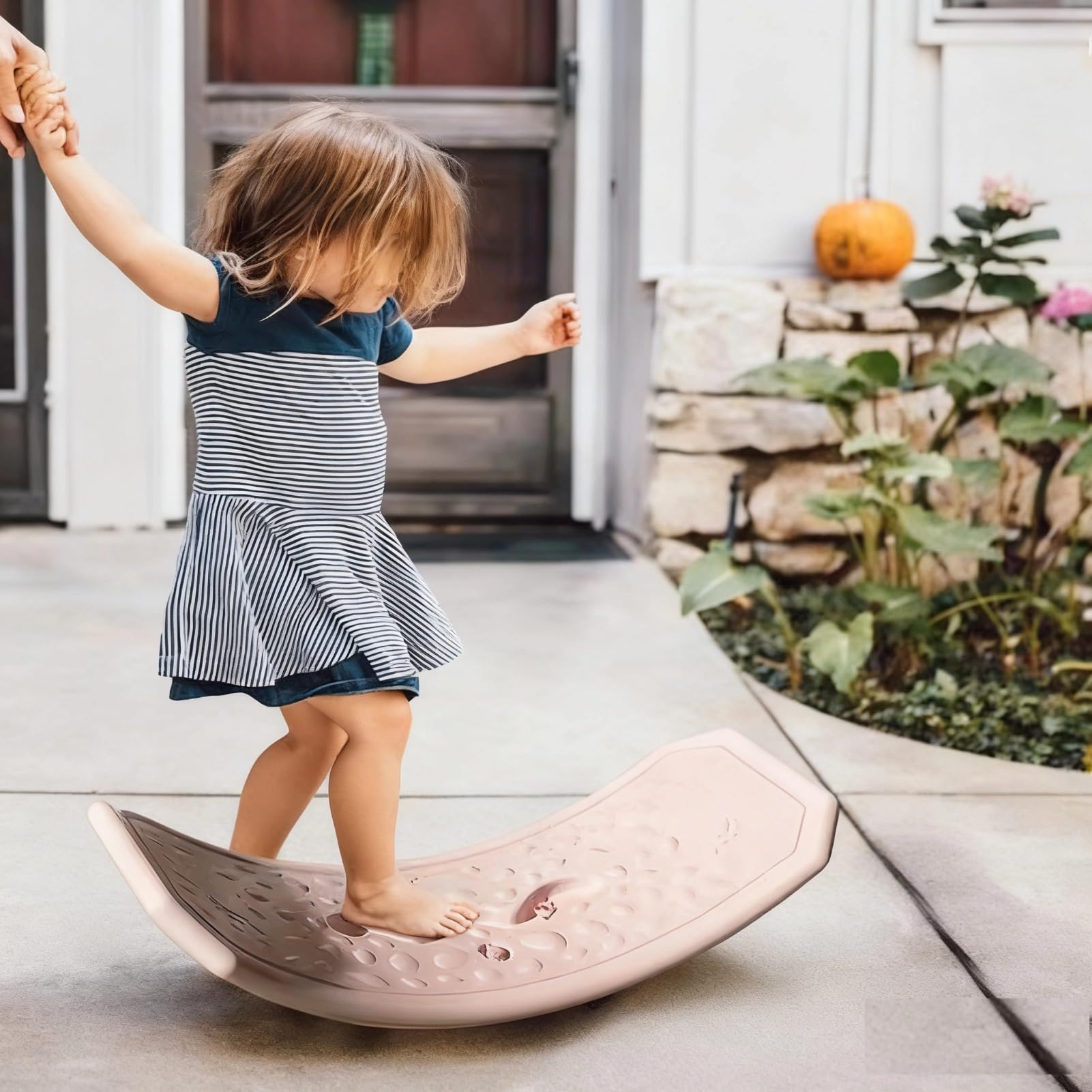 Planche Oscillante, 50 Kg / 110,2 Lb en Bois Wobble équilibre Tableau d'Enfants pour Enfants Banc D’équilibre en Bois Banc ’ pour Tout-petit ’ de Jouet Exercice Anniversaire Intérieur
