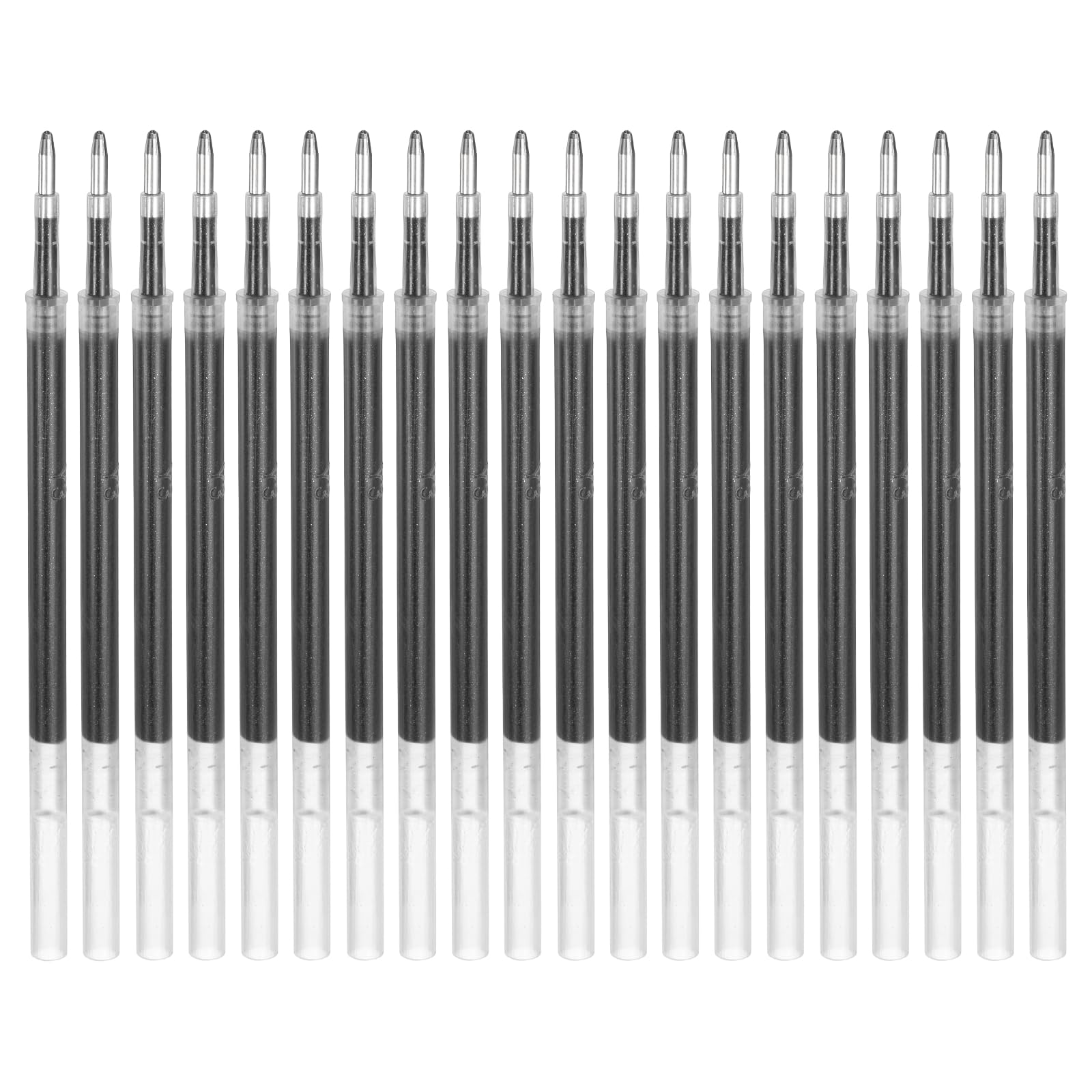 PATIKIL 20Pack 1mm Gel Pen Refills for Coloring, Broad Point Sparkle Metallic Gel Ink Pens Refills for Journaling Writing Adults Book Doodling Office, Black