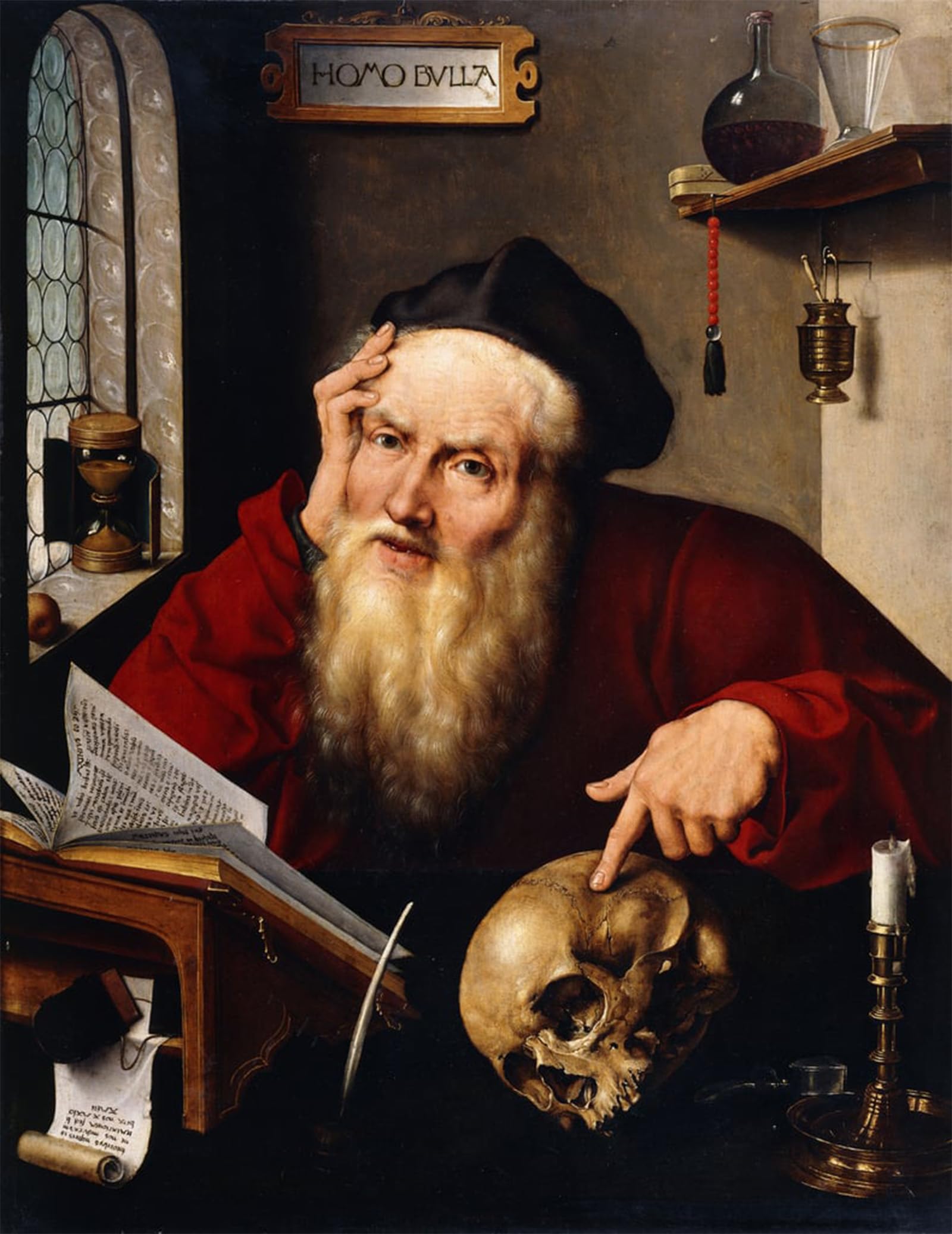 ARTXLXXBN Famous Prints Artwork Pictures Poster Painting Art Saint in His Study by Joos Van Cleve Artwork Landscape Pictures for Home Decor 60x90cm