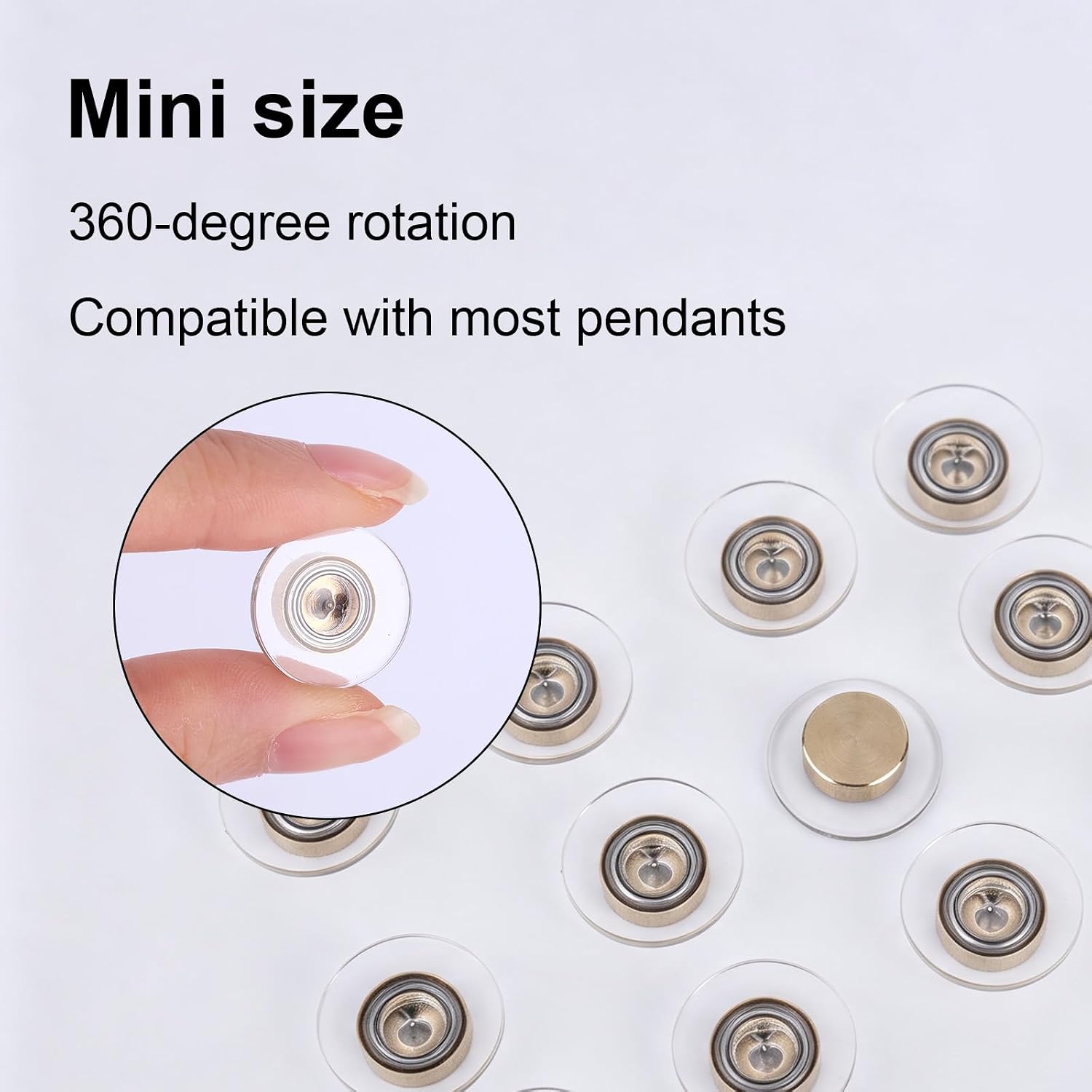NQEUEPN 20pcs Card Spinners for Card Making, Mini Metal Rotating Bearings
