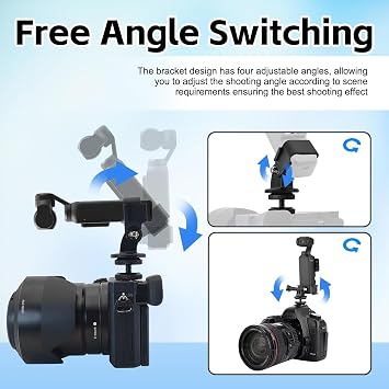 Cold Hot Shoe Adapter Mount Compatible for DJI Osmo Pocket 4Pro/3/2 DSLR