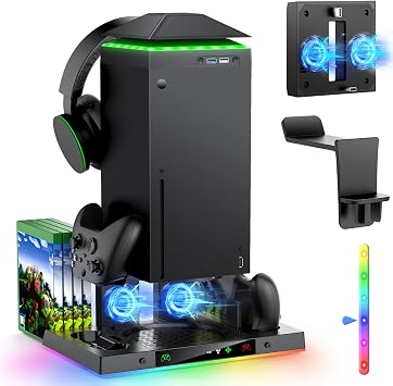 RGB Top Cooling Fan Charging Station for Xbox Series X