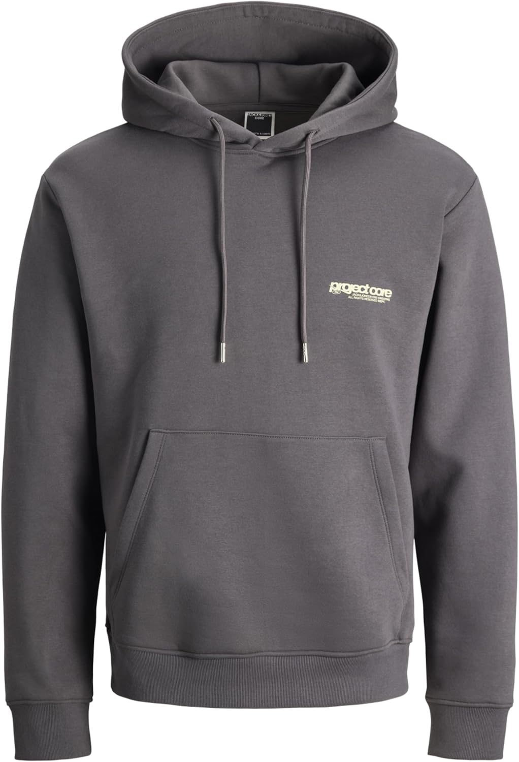 Jack & Jones Hoodie Voor Heren; Relaxed Fit Met Print; JJEURBAN Edge Capuchon Met Trekkoord; Sweatshirt Van Hoogwaardige Katoenmix; Zwart, Wit, Groen, Grijs; Maten S, M, L, XL, XXL, XXXL, L